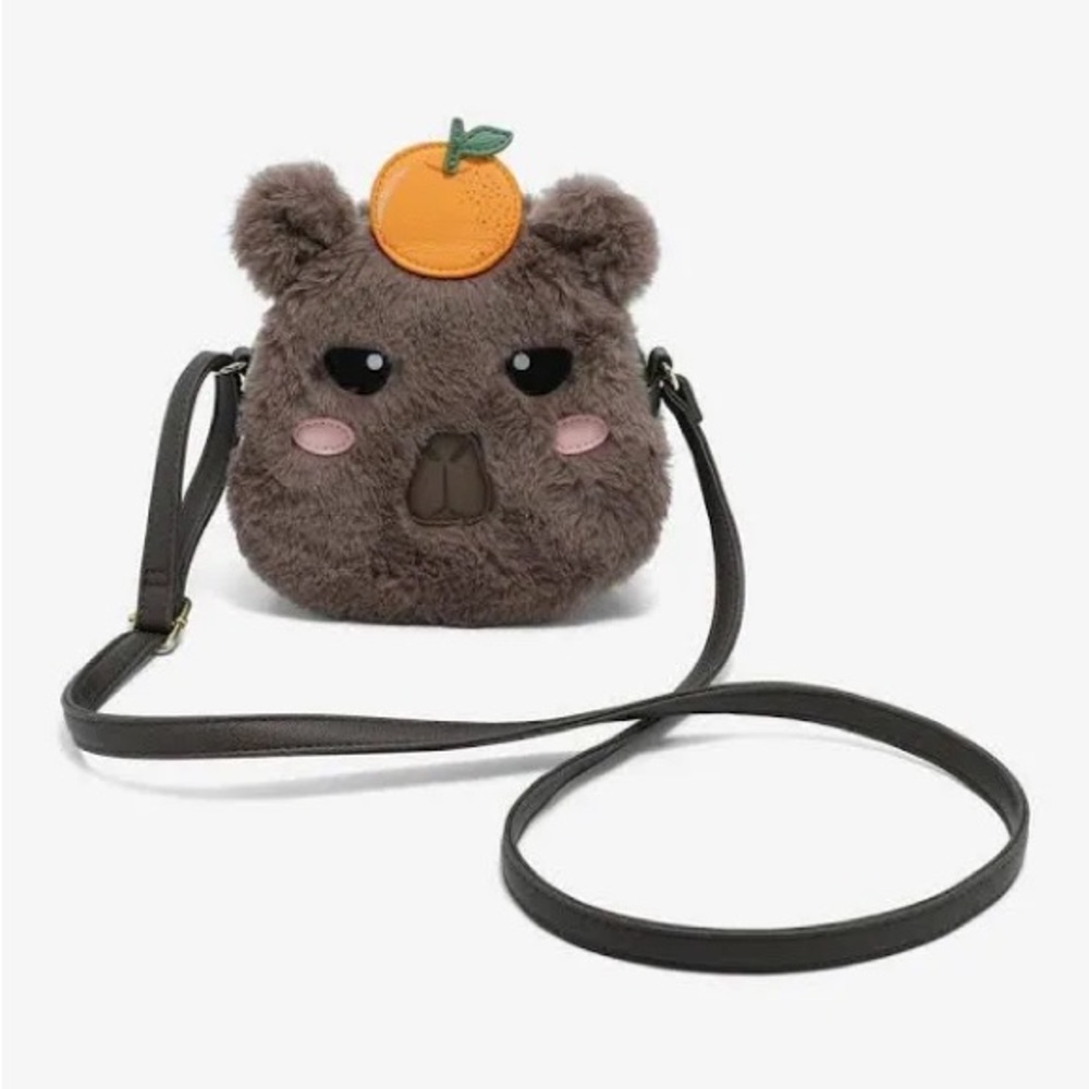 Capybara Furry Figural Crossbody Bag
